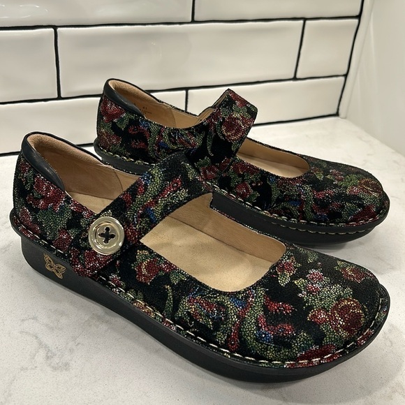 Alegria by PG Lite Paloma Flora Nova Leather Mary Jane Shoes EU 41 / US 11-11.5 - Picture 2 of 16